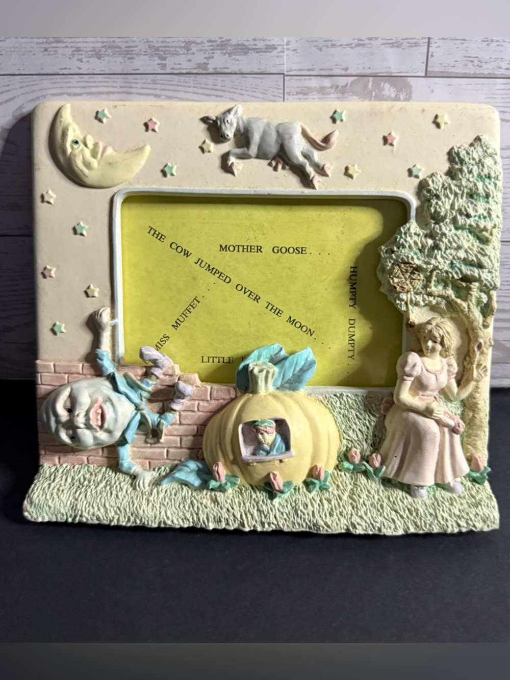 Nursery Storybook Picture Frame in Pastel Colors vintage photo baby shower